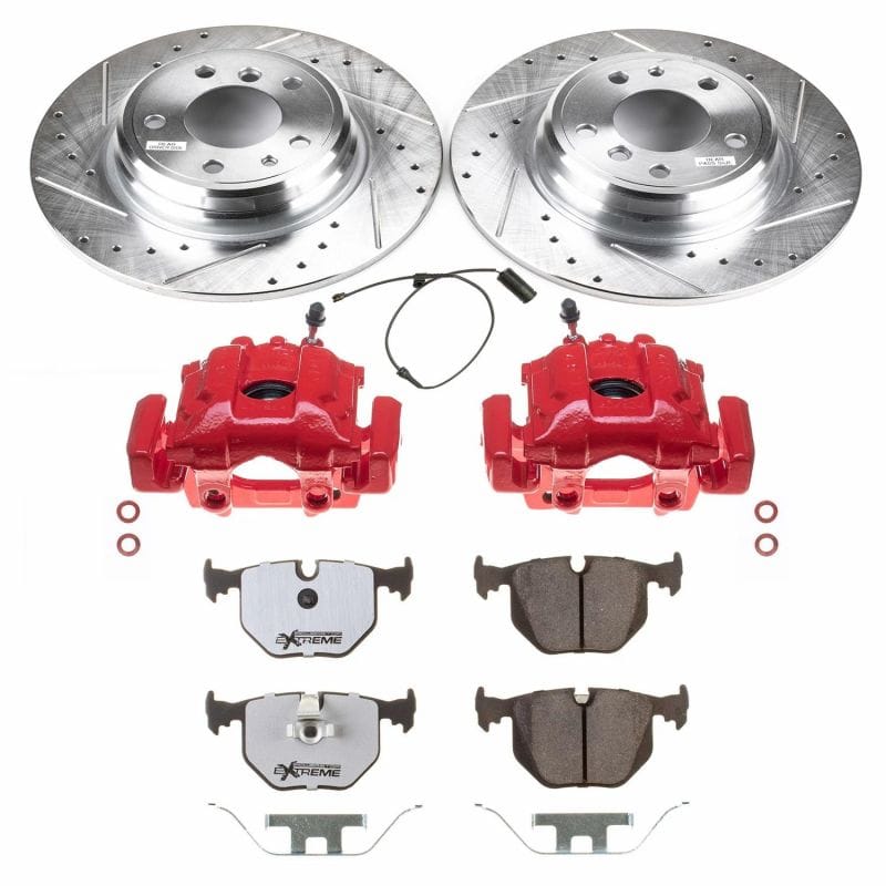 PowerStop — Z26 Street Performance Ceramic Brake Pad, Drilled Slotted Rotor, and Caliper Kit