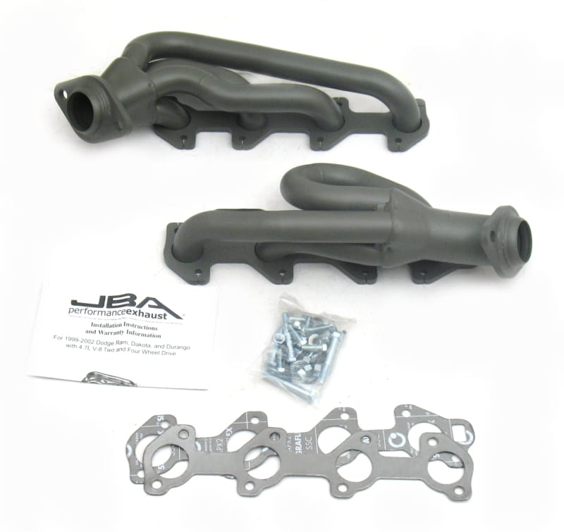 JBA — JBA 02-03 Dodge RAM 4.7L PowerTech 1-1/2in Primary Ti Ctd Cat4Ward Header
Exhaust Header
