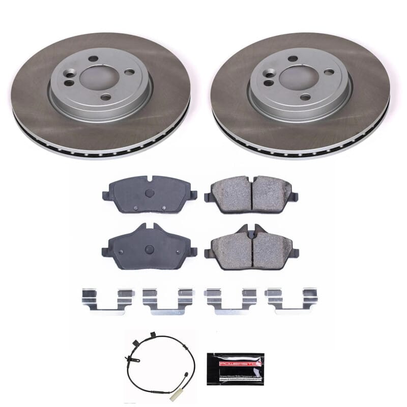 PowerStop — Semi-Coated Rotor and Low-Dust Ceramic Brake Pad Kit