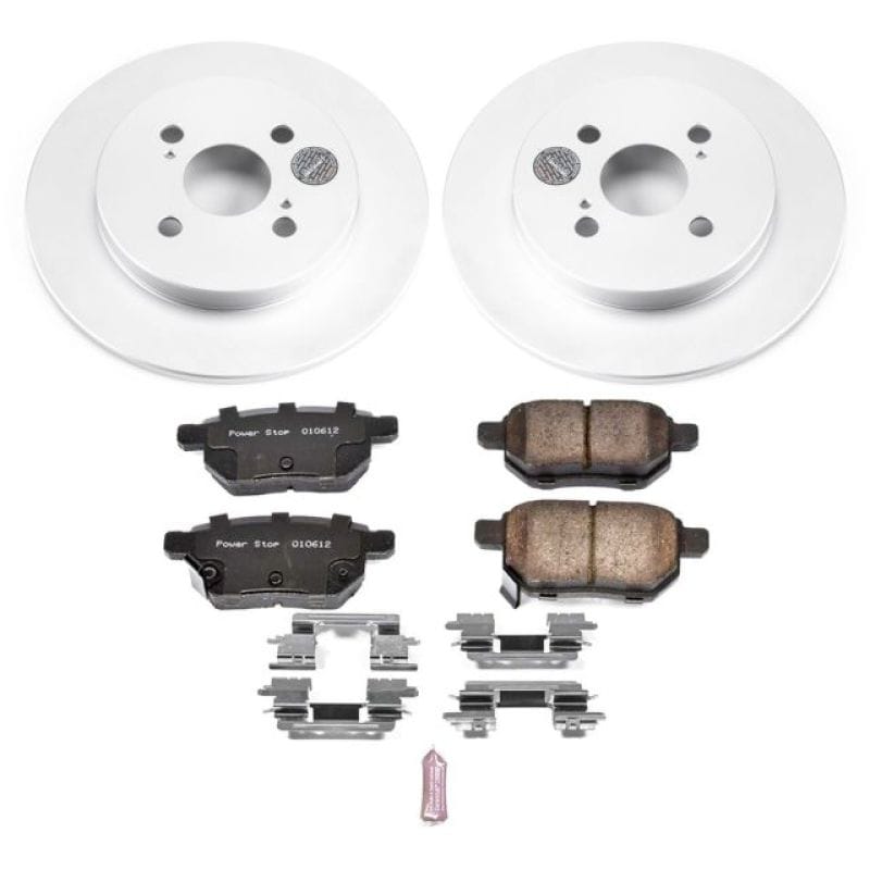 PowerStop — Genuine Geomet Coated Rotor and Low-Dust Ceramic Brake Pad Kit