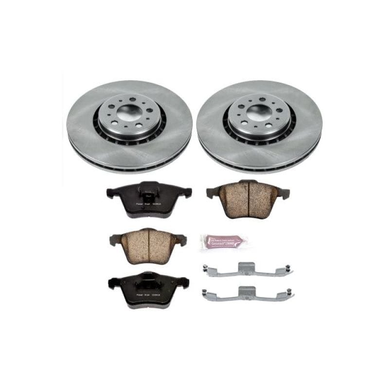 PowerStop — OE Stock Replacement Low-Dust Ceramic Brake Pad and Rotor Kit