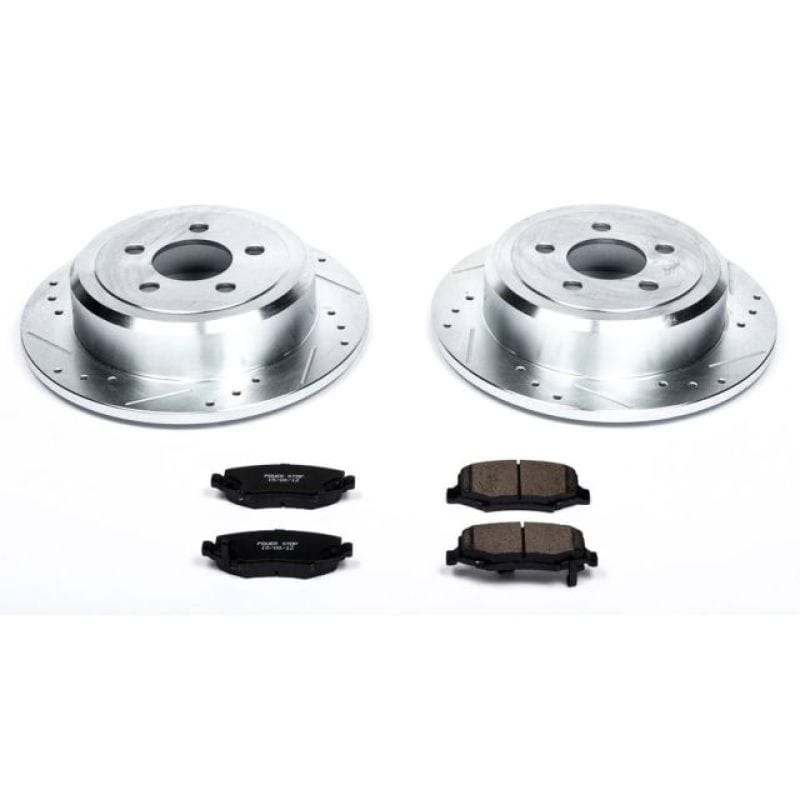 PowerStop — Z23 Daily Driver Carbon-Fiber Ceramic Brake Pad and Drilled & Slotted Rotor Kit
