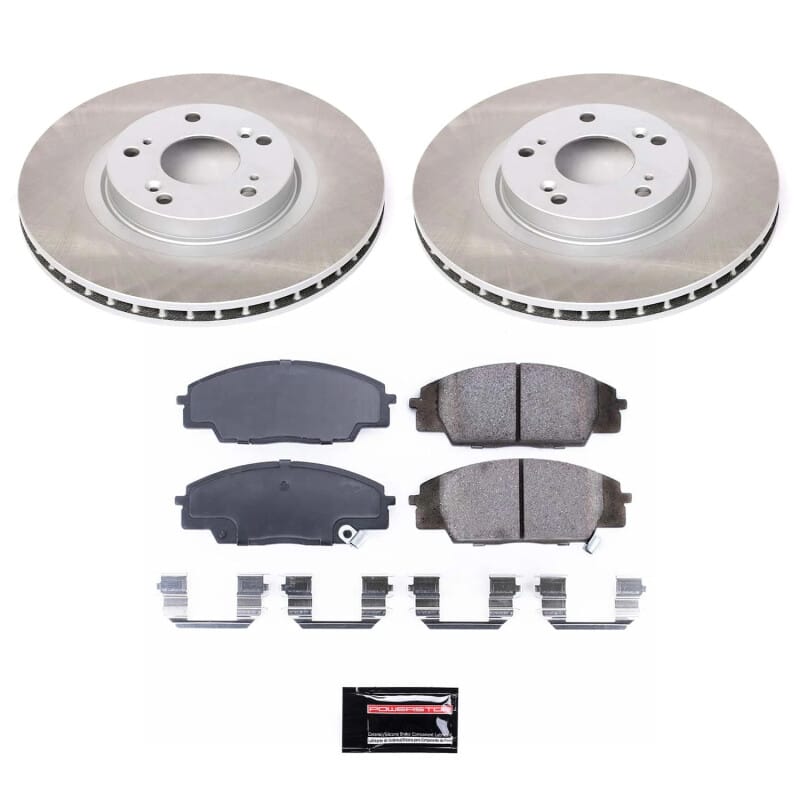 PowerStop — Semi-Coated Rotor and Low-Dust Ceramic Brake Pad Kit