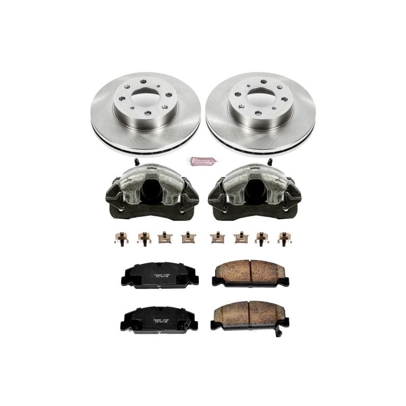 PowerStop — OE Stock Replacement Low-Dust Ceramic Brake Pad, Rotor and Caliper Kit