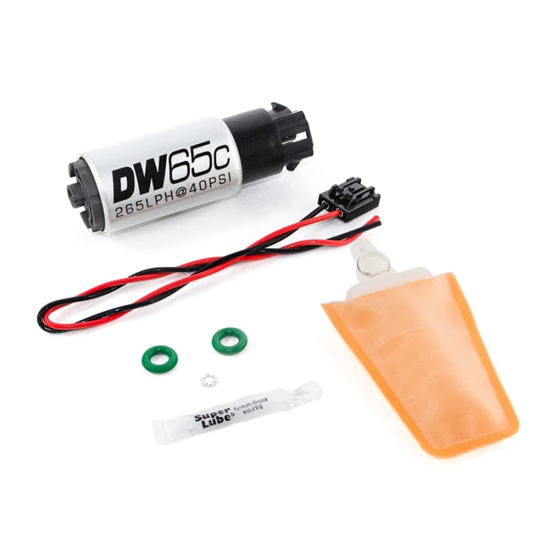 DeatschWerks — 265lph compact fuel pump with clips w/ 1006 install kit
DW65C Fuel pump for Lotus and Early Toyota