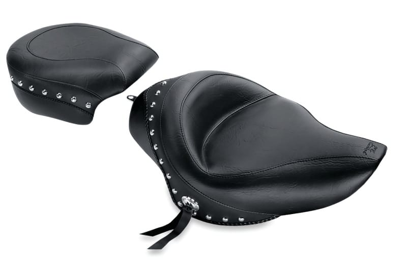 Mustang Motorcycle — Mustang 04-21 Harley Sportster Standard Touring Passenger Seat w/Studs - Black