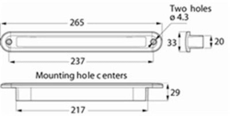 Hella — HELLA Center High Mount Stop Light 959071001
LAMP ZB CHMSL CLR LENS MD12 2DA