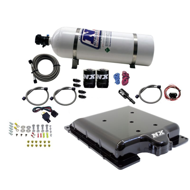 Nitrous Express — Hellcat Lid With Nitrous System (100-400HP) W/ 15LB Bottle