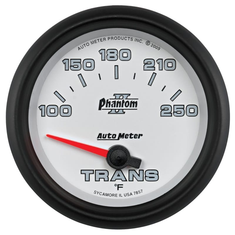 AutoMeter — GAUGE, TRANSMISSION TEMP, 2 5/8" , 100-250 Degrees F, ELECTRIC, PHANTOM II