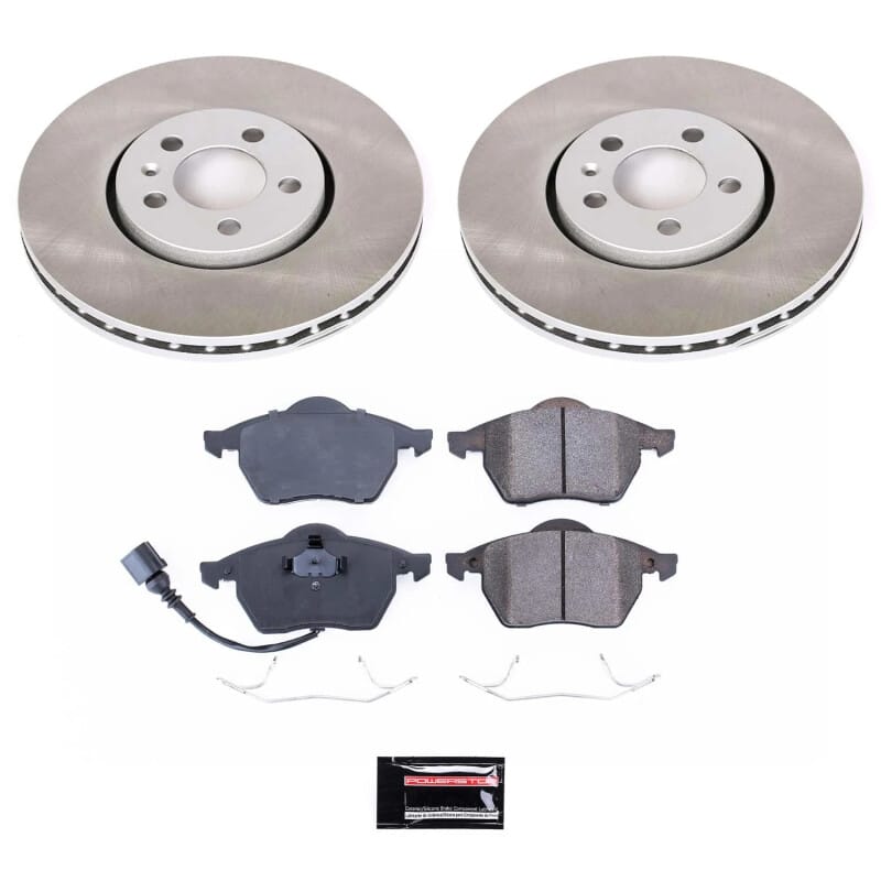 PowerStop — Semi-Coated Rotor and Low-Dust Ceramic Brake Pad Kit