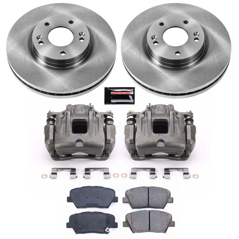 PowerStop — OE Stock Replacement Low-Dust Ceramic Brake Pad, Rotor and Caliper Kit