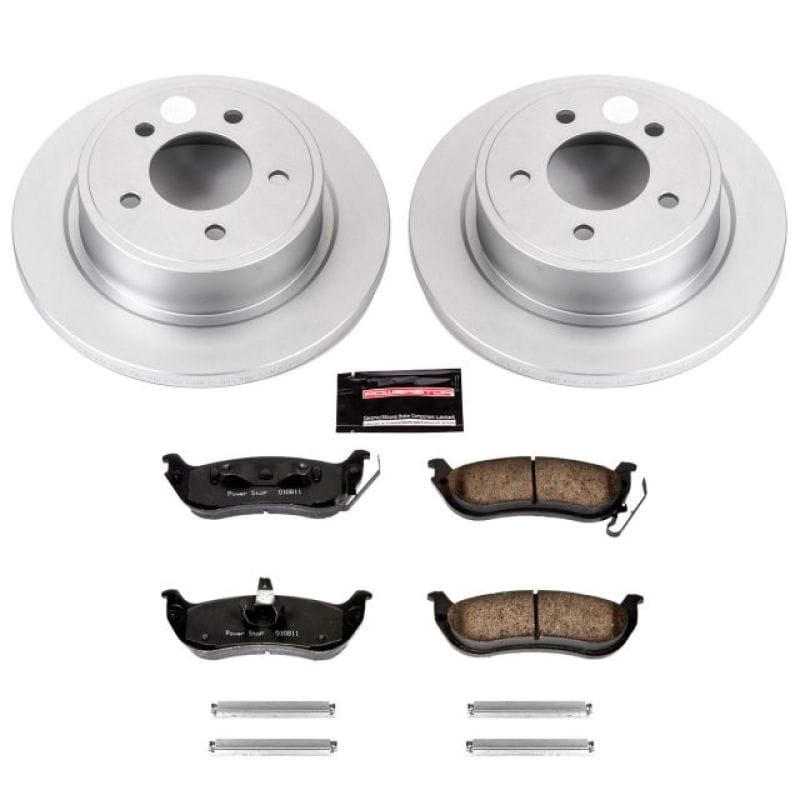 PowerStop — Genuine Geomet Coated Rotor and Low-Dust Ceramic Brake Pad Kit
