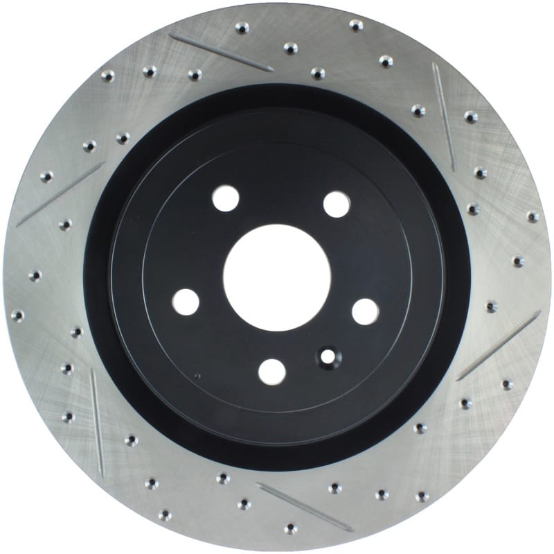 Stoptech — StopTech Sport Drilled & Slotted Brake Rotor; Rear Left
StopTech Sport Drilled/Slotted Brake Rotor; Rear Left
StopTech Sport Drilled/Slotted Disc