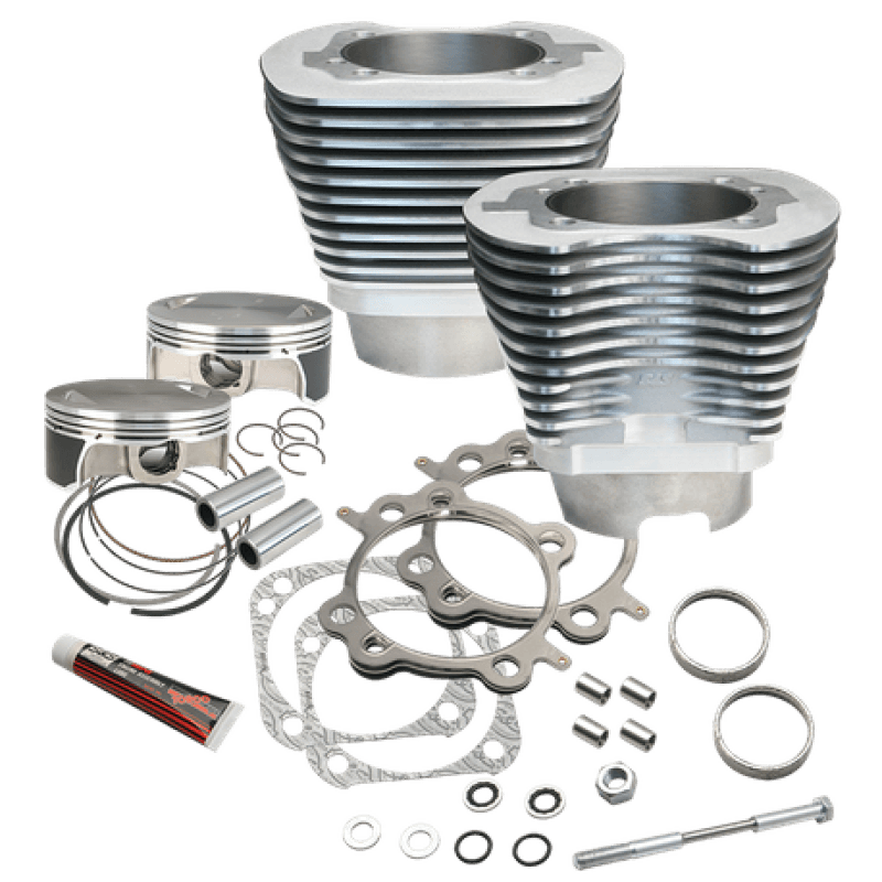 S&S Cycle — S&S Cycle 07-17 BT 117in Big Bore Cylinder Kit - Silver