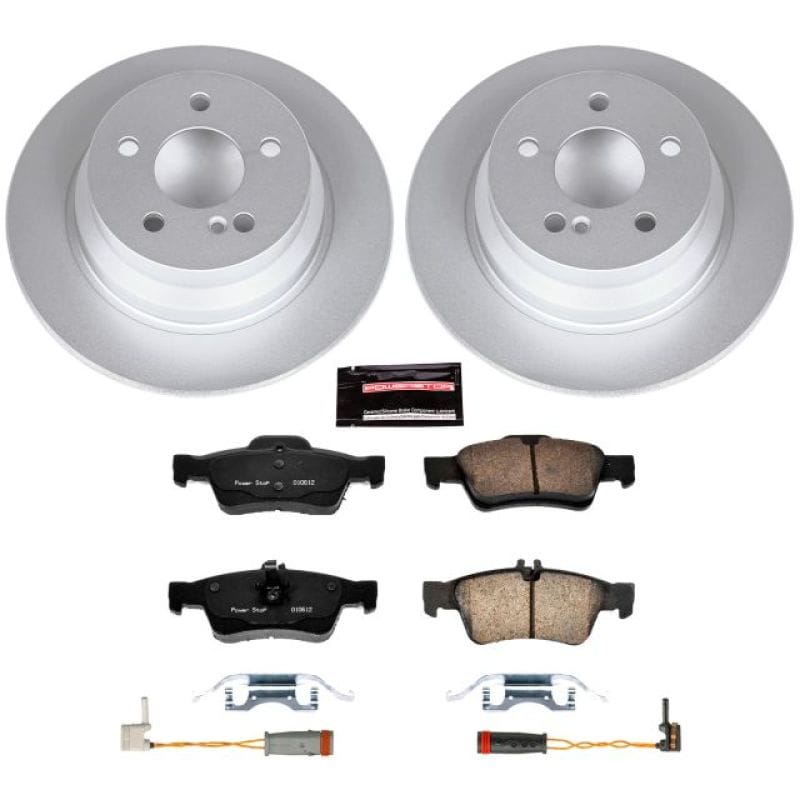 PowerStop — Genuine Geomet Coated Rotor and Carbon-Fiber Ceramic Brake Pad Kit