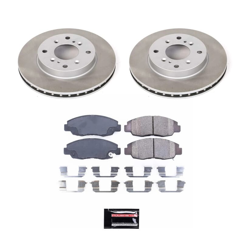 PowerStop — Semi-Coated Rotor and Low-Dust Ceramic Brake Pad Kit