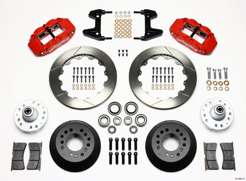 Wilwood — KIT,FRONT,PINTO/MUSTANG II 74-78,BIG BRAKE,RADIAL MT,13.00 ROTOR,RED
