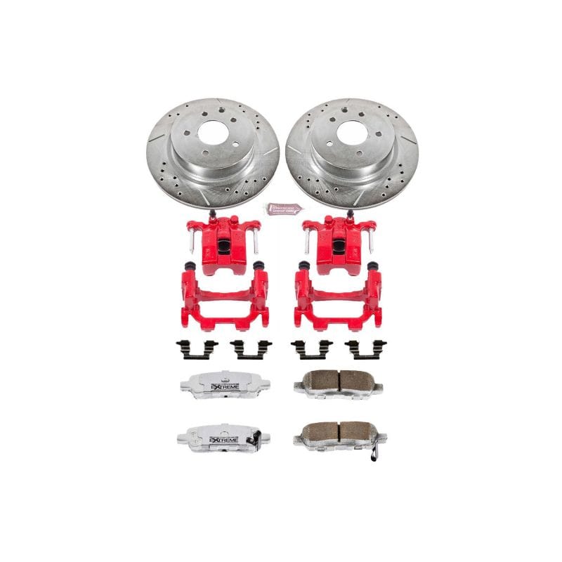 PowerStop — Z26 Street Performance Ceramic Brake Pad, Drilled Slotted Rotor, and Caliper Kit