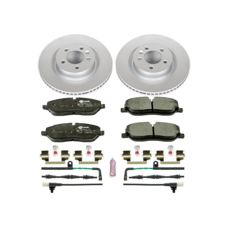 PowerStop — Genuine Geomet Coated Rotors, ECE-R90 Brake Pads + Hardware Kit