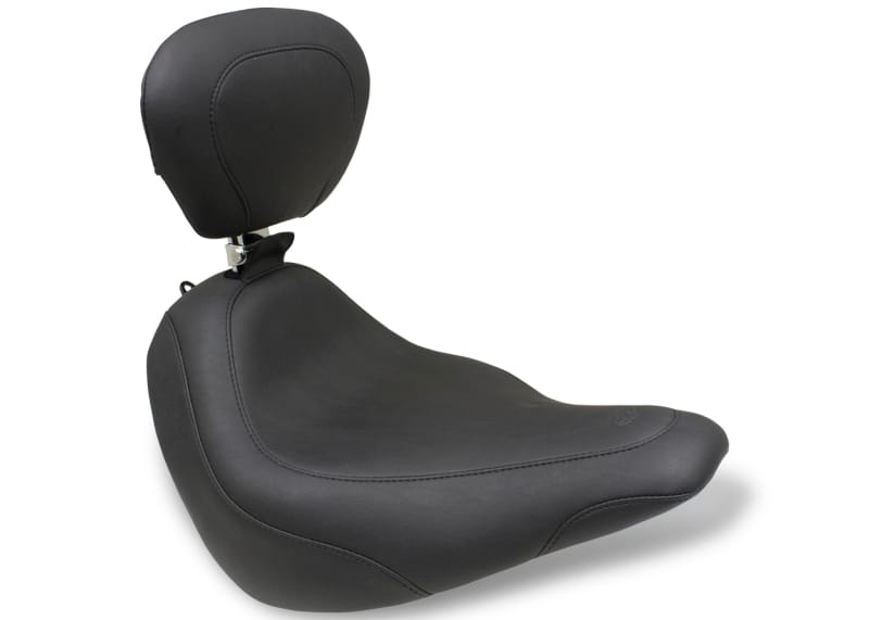 Mustang Motorcycle — Mustang 18-21 Harley Softail Slim Wide Tripper Solo Seat w/Driver Backrest - Black