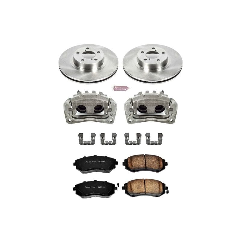 PowerStop — OE Stock Replacement Low-Dust Ceramic Brake Pad, Rotor and Caliper Kit