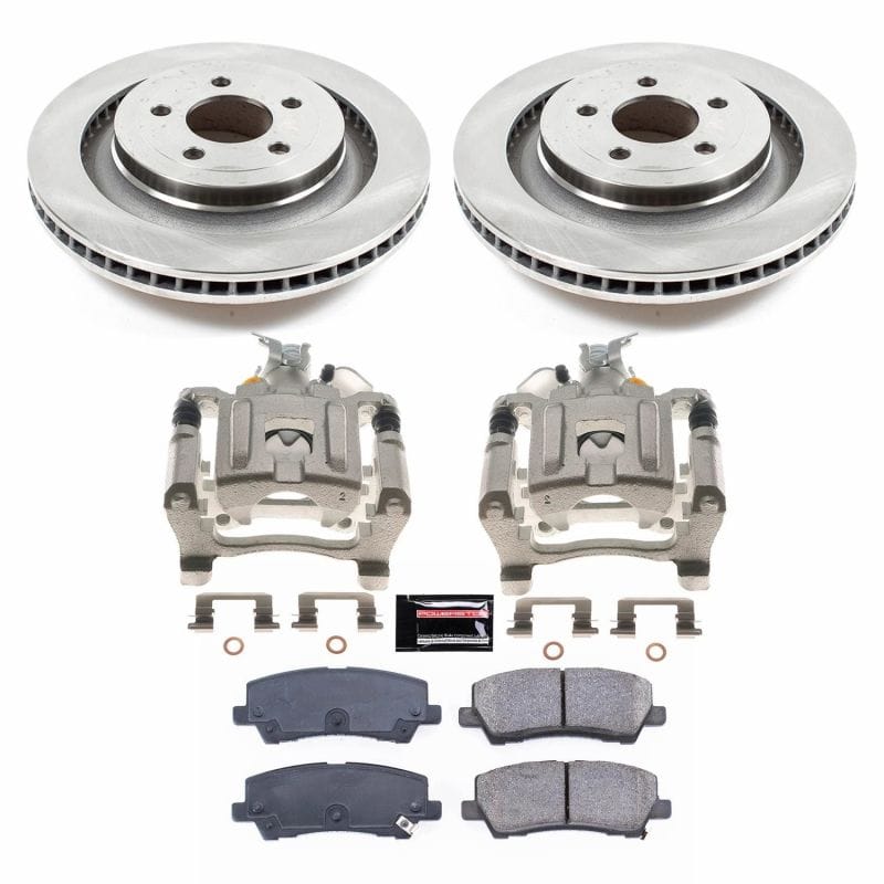 PowerStop — OE Stock Replacement Low-Dust Ceramic Brake Pad, Rotor and Caliper Kit