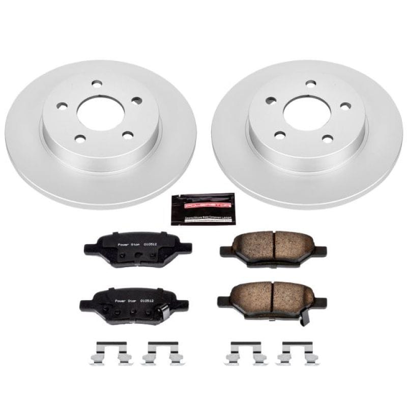 PowerStop — Genuine Geomet Coated Rotor and Low-Dust Ceramic Brake Pad Kit