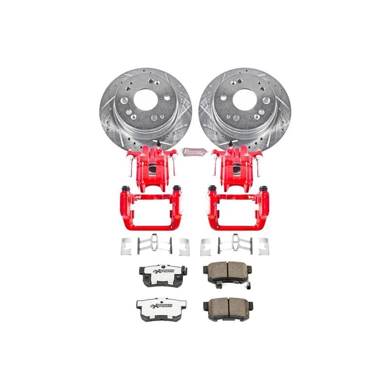 PowerStop — Z26 Street Performance Ceramic Brake Pad, Drilled Slotted Rotor, and Caliper Kit