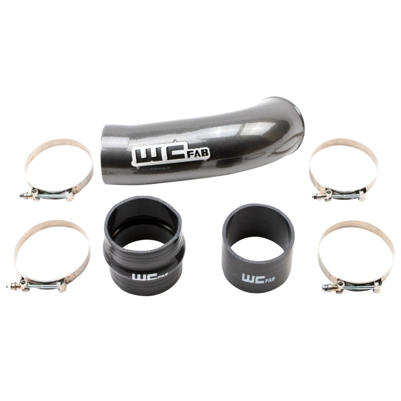 Wehrli — Intake Resonator Pipe, 4in., 20-25 Duramax L5P OEM Air Box, Chevy Orange