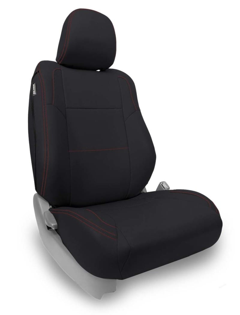 PRP Seats — PRP 12-15 Toyota Tacoma Front Seat Covers/ Fold Flat Edition (Pair) - Black with Red Stitching
Seat Covers