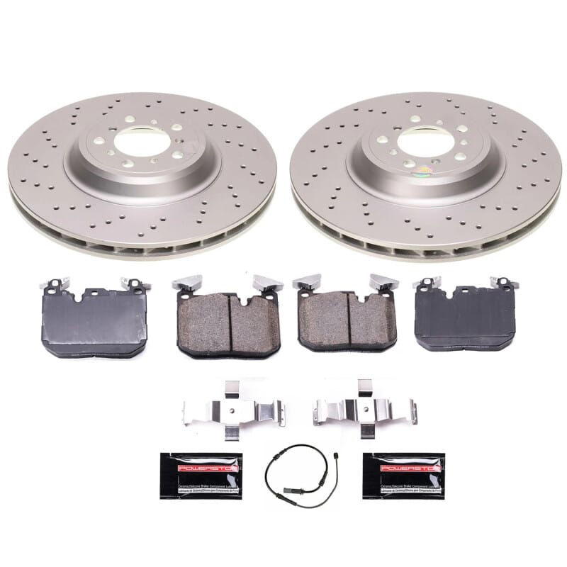 PowerStop — Genuine Geomet Coated Rotor and Carbon-Fiber Ceramic Brake Pad Kit