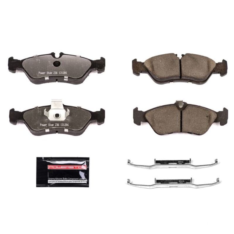PowerStop — PowerStop - Z36 Truck and SUV Carbon-Fiber Ceramic Brake Pads with Hardware Kit