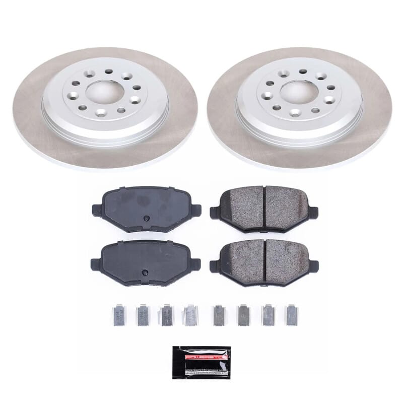 PowerStop — Semi-Coated Rotor and Low-Dust Ceramic Brake Pad Kit