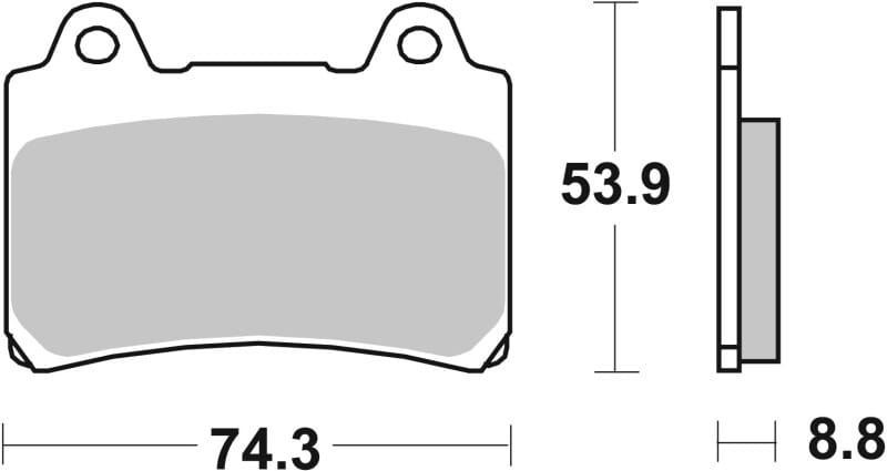 Brembo OE Powersports — Brembo OE 90-90 Yamaha FZR A 400cc Sinter Brake Pad - Front