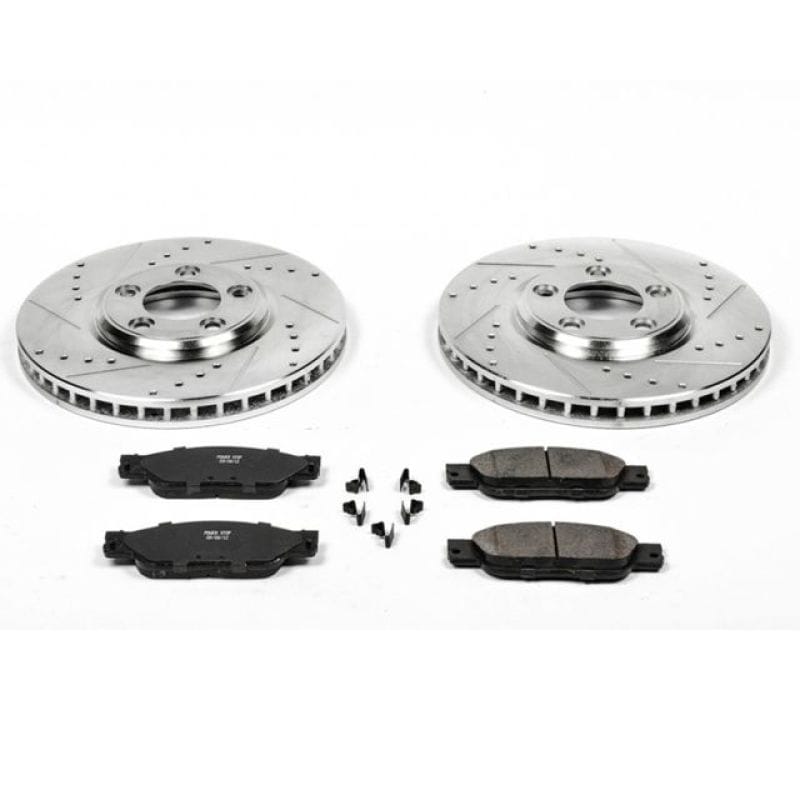 PowerStop — Z23 Daily Driver Carbon-Fiber Ceramic Brake Pad and Drilled & Slotted Rotor Kit