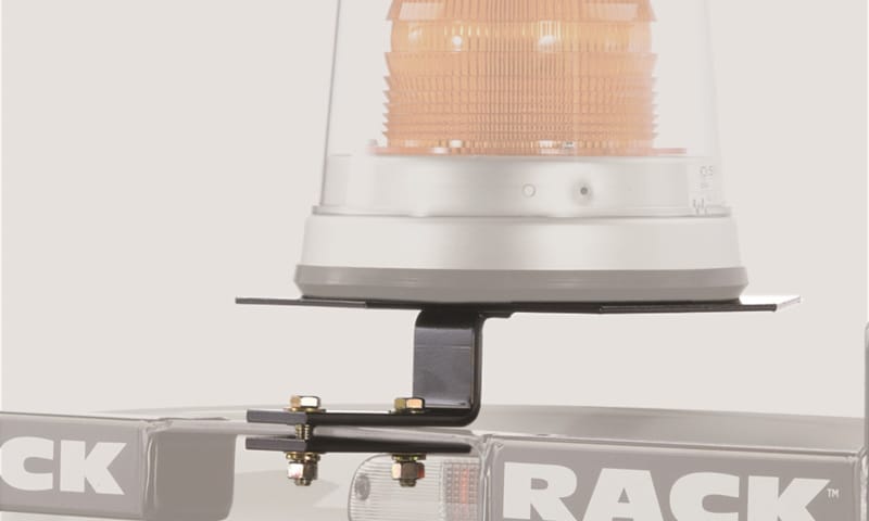 BackRack — Utility Light Bracket; Universal; Black; 10.5 In. Base, Center Mount