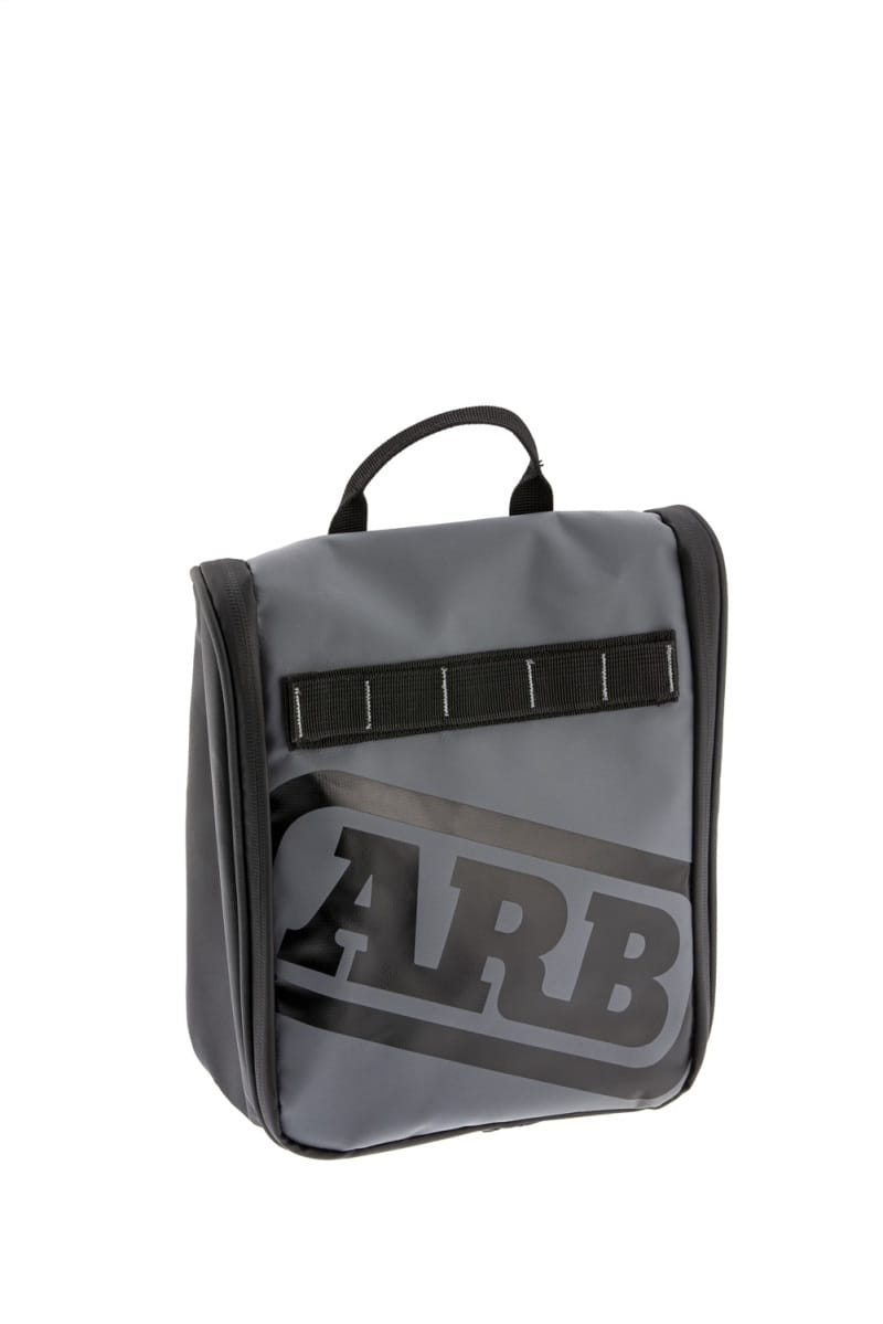 ARB — ARB Toiletries Bag Charcoal Finish w/ Red Highlights PVC Outer Shell Mesh Pockets Mirror
Toiletries Bag