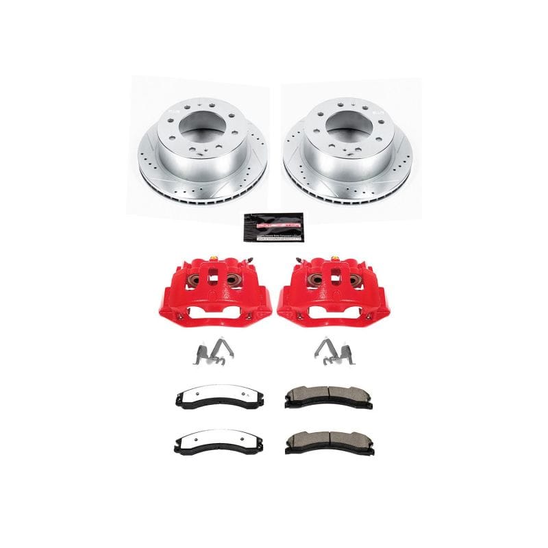 PowerStop — Z36 Truck and SUV Ceramic Brake Pad, Drilled & Slotted Rotor, and Caliper Kit