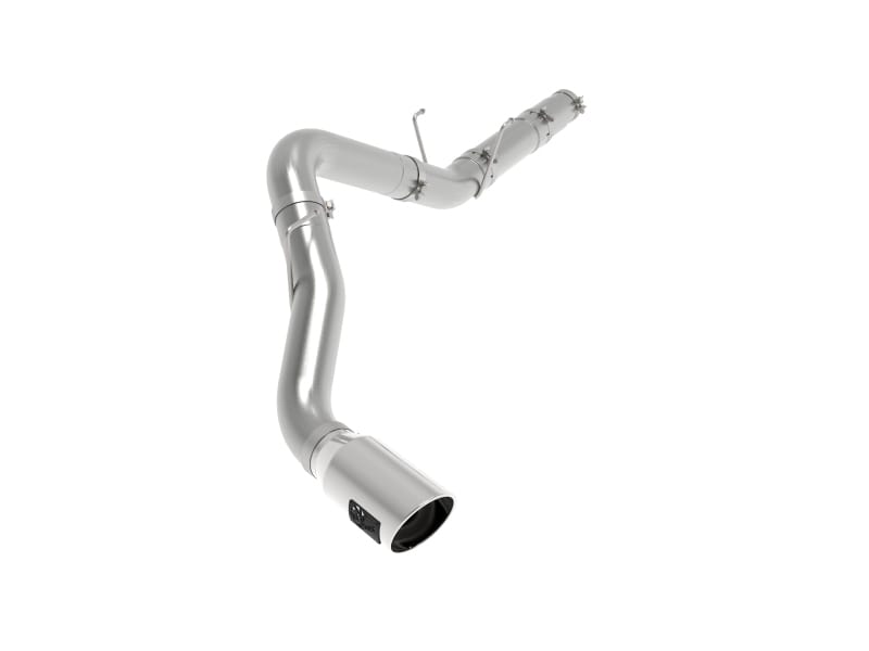 aFe — Large Bore-HD 5 IN 409 Stainless Steel DPF-Back Exhaust System w/Polished Tip