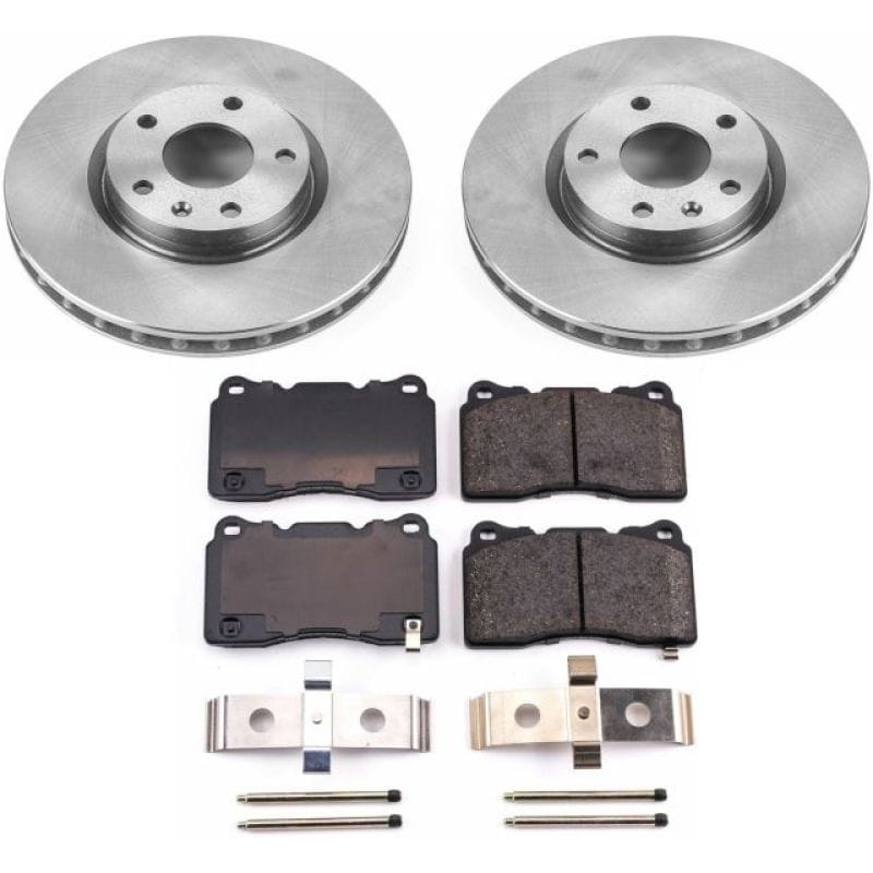 PowerStop — OE Stock Replacement Low-Dust Ceramic Brake Pad and Rotor Kit