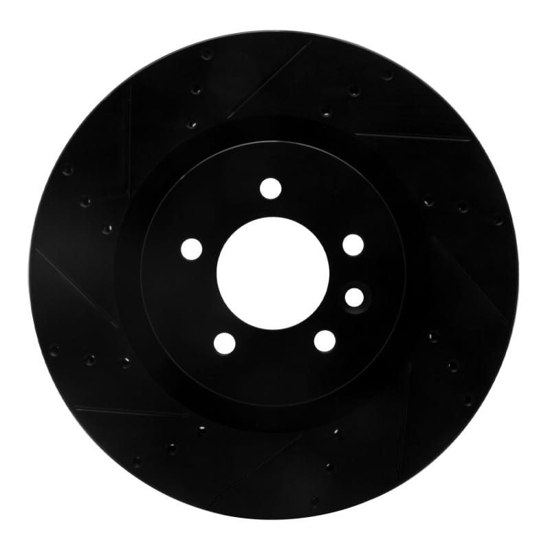 R1 Concepts — R1 Concepts Brake Rotor Drilled and Slotted Black