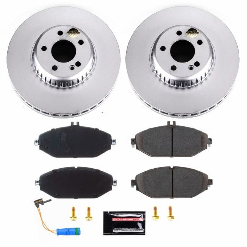 PowerStop — Genuine Geomet Coated Rotor and Carbon-Fiber Ceramic Brake Pad Kit