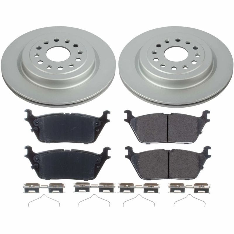 PowerStop — Genuine Geomet Coated Rotor and Low-Dust Ceramic Brake Pad Kit