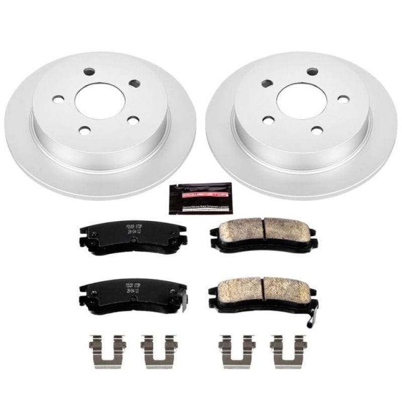 PowerStop — Genuine Geomet Coated Rotor and Low-Dust Ceramic Brake Pad Kit