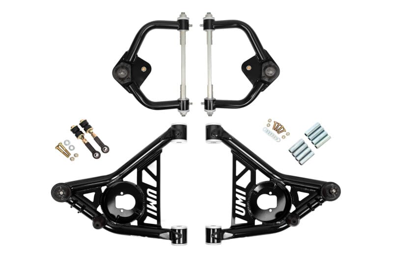 UMI Performance — 265253-1 - 1970-1981 GM F-Body A-arm Kit, Delrin Bushings, Tall Ball Joints