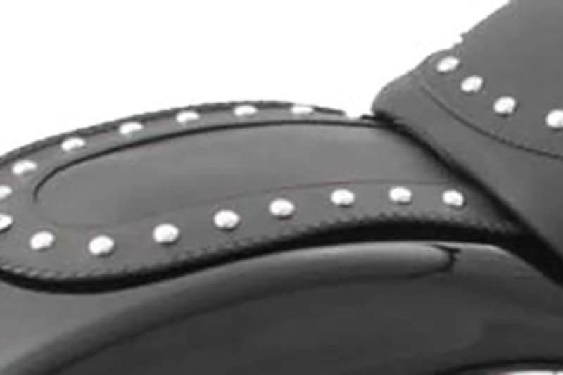 Mustang Motorcycle — Mustang 06-10 Harley Softail FXST, 07-17 FLSTF Fender Bib w/Studs - Black