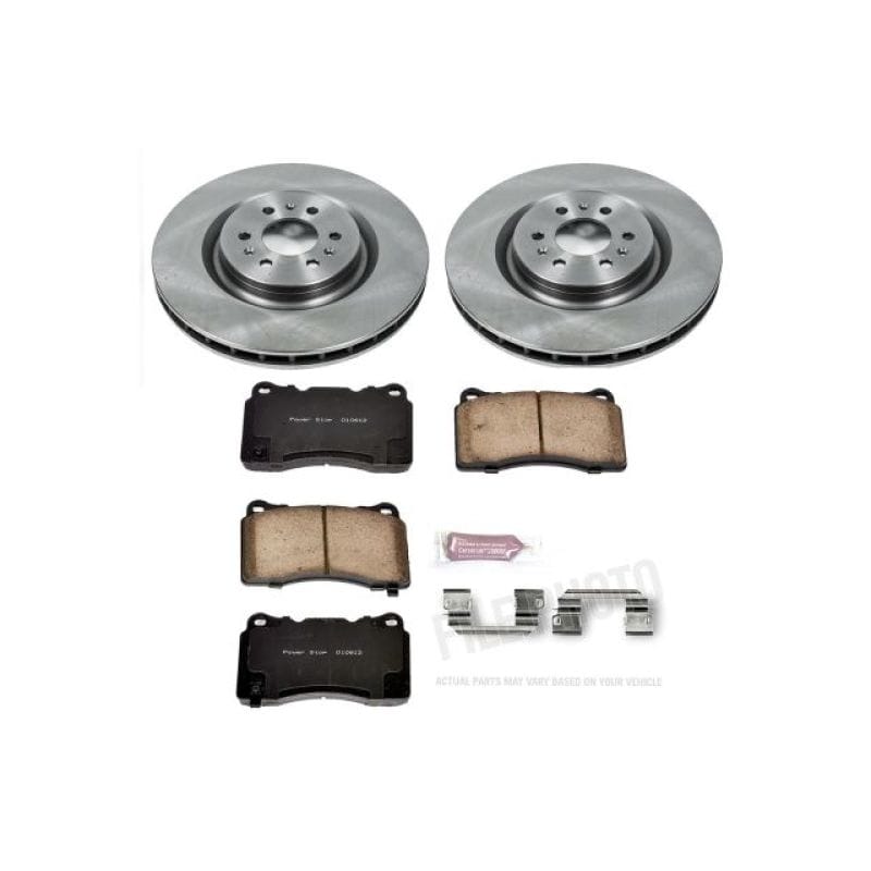 PowerStop — OE Stock Replacement Low-Dust Ceramic Brake Pad and Rotor Kit