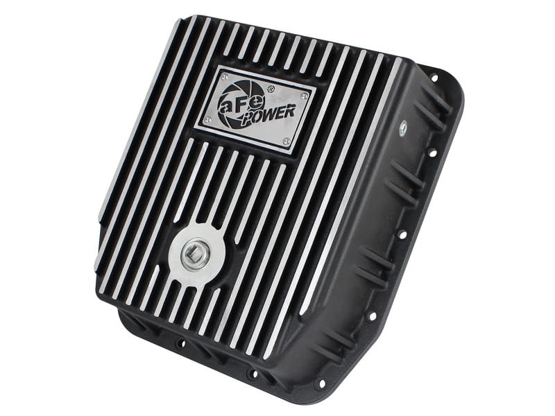aFe — aFe POWER Street Series Transmission Pan Black w/ Machined Fins