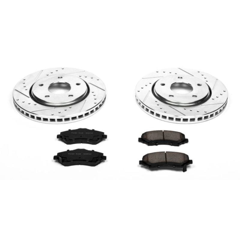 PowerStop — Z23 Daily Driver Carbon-Fiber Ceramic Brake Pad and Drilled & Slotted Rotor Kit