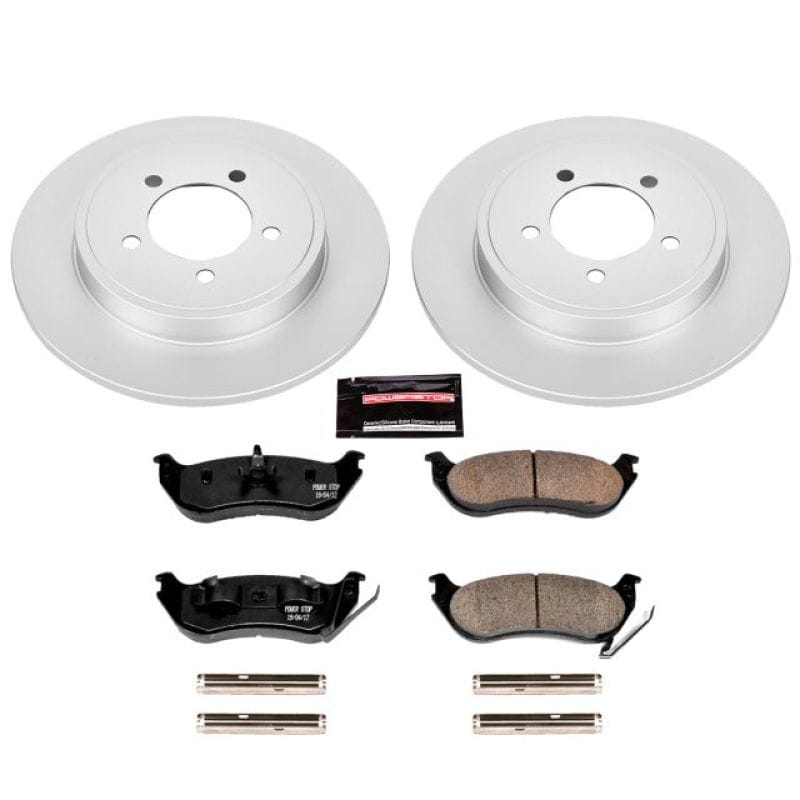 PowerStop — Genuine Geomet Coated Rotor and Low-Dust Ceramic Brake Pad Kit